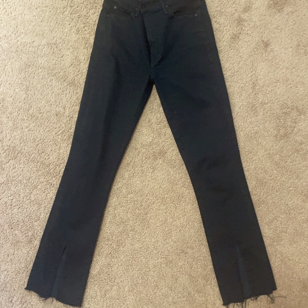 Mother insider step skinny jean with slit